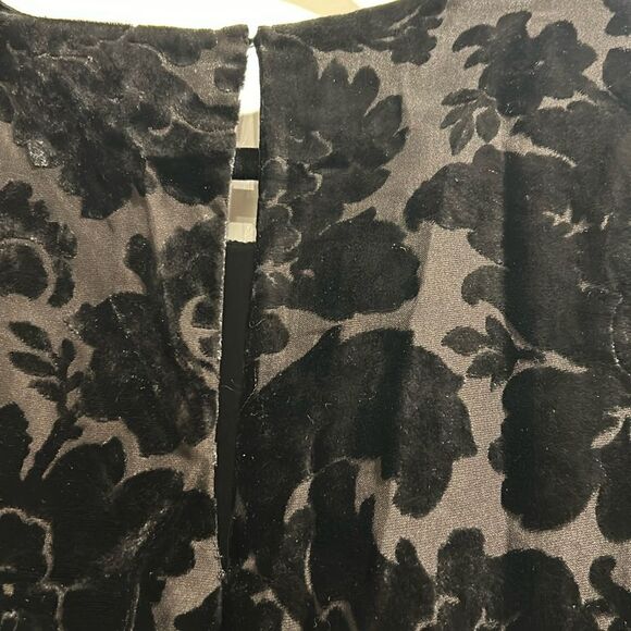 Parker Black Mixed Fabric Dress, Size Large - Picture 10 of 13